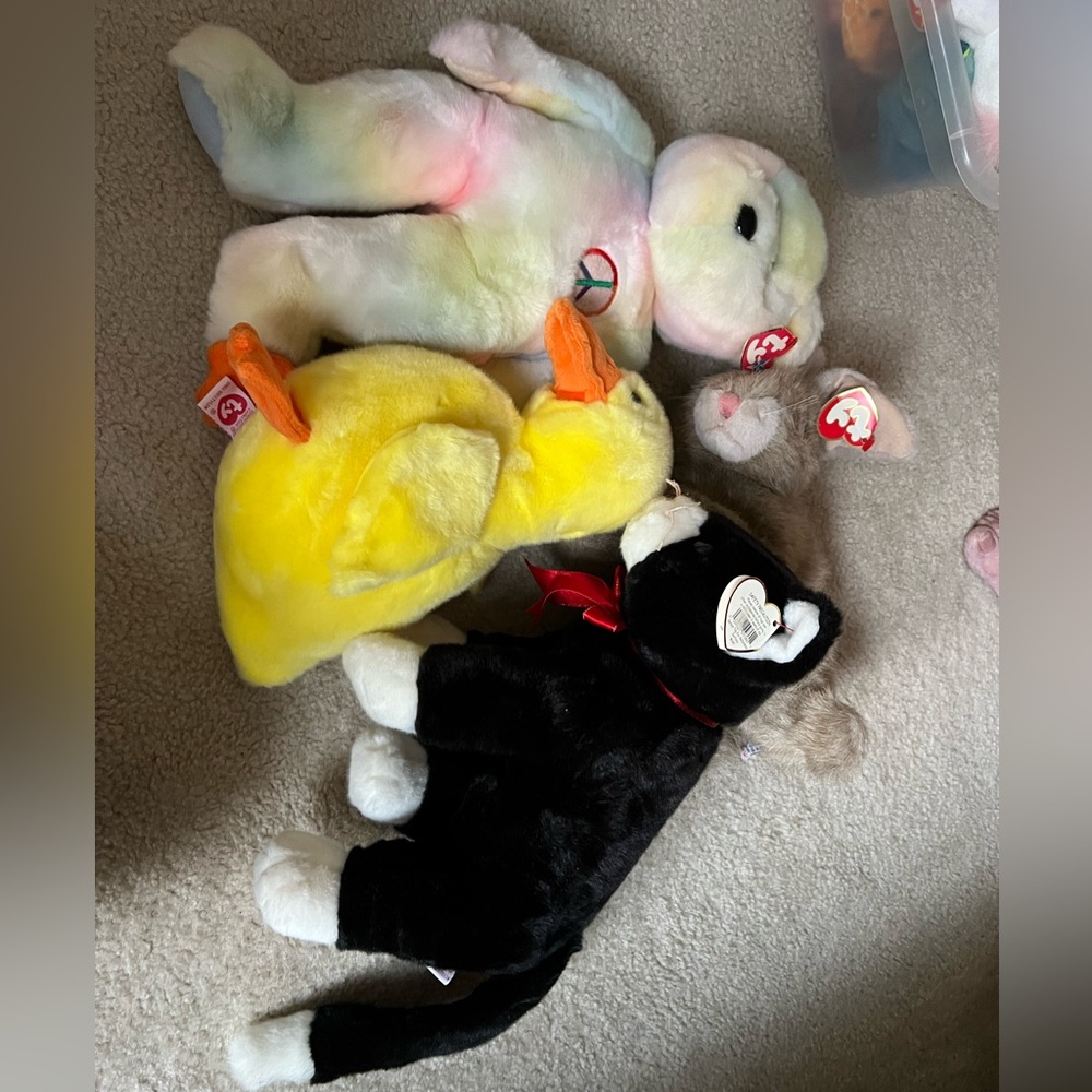 4 Large Beanie Baby Vintage Stuffed Animals, NWT